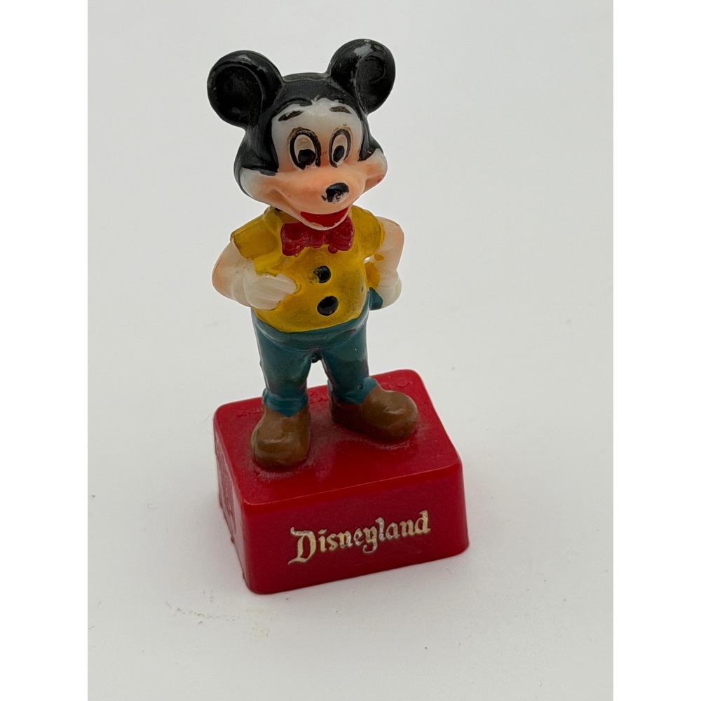 Vintage Disneyland Mickey Mouse Figural Pencil Sharpener Hong Kong Disney Red